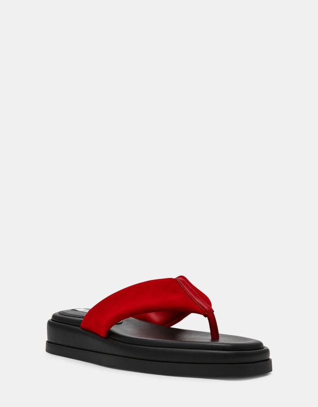 Steve Madden - Bella Red Suede Sandals