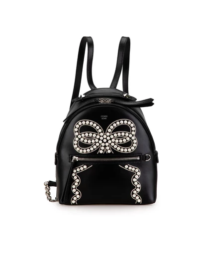Pre-Loved by Azura Reborn - Pre-Loved Fendi Mini Backpack Pearl Bow