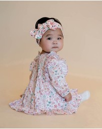 Bebe by Minihaha - Fern Floral Organic Overlay Dress - Babies