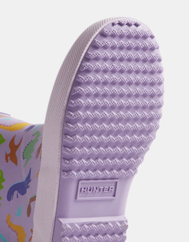 Hunter - Kids First Dinosaur Print Boot Purple Dinosaur