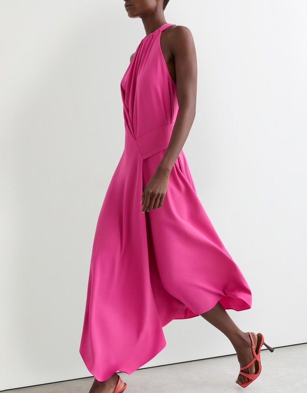 REISS - Maeve Gathered Neck Dress