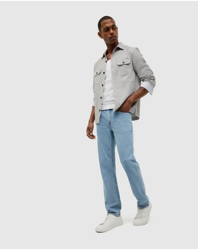 Politix - 4-pocket Long Sleeve Houndstooth Overshirt