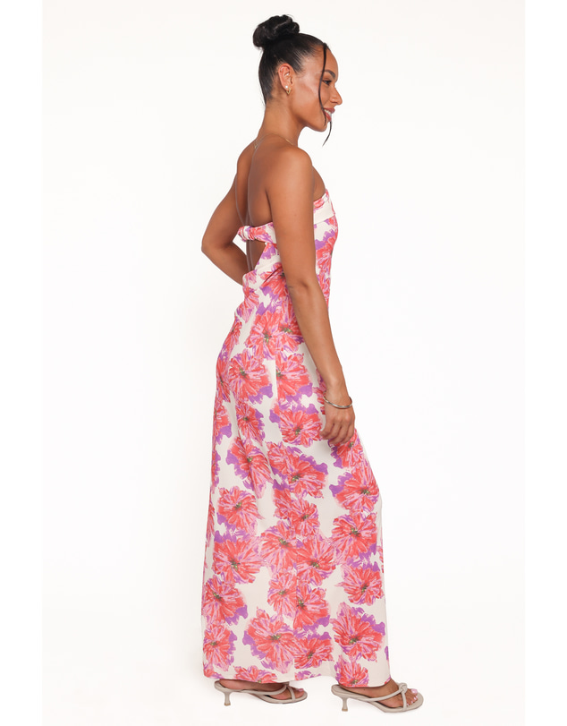 Petal & Pup - Remmie Strapless Maxi Dress - Pink Floral