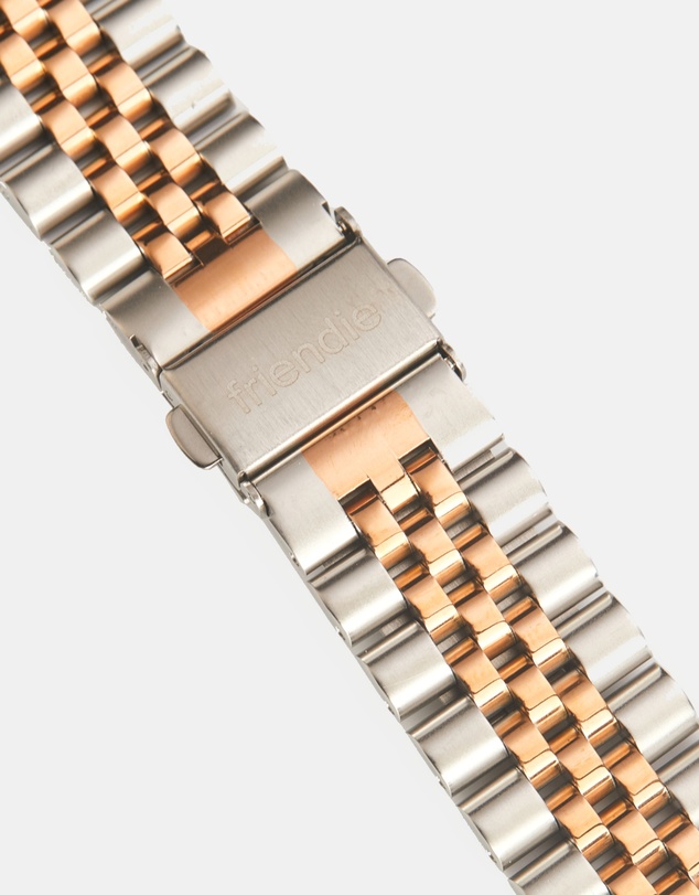 Friendie - Stainless Steel Link Bracelet Band - The Perth - Apple Watch Compatible