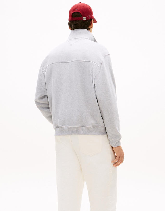 Tommy Hilfiger - Colour-Blocked Collar Terry Half-Zip Jumper