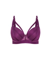 City Chic - Onyx Longline Contour Bra - Purple Iris