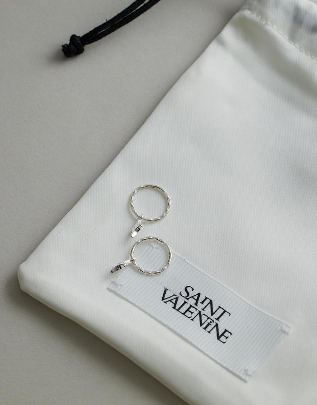 SAINT VALENTINE - Starburst Mini Hoops - Silver