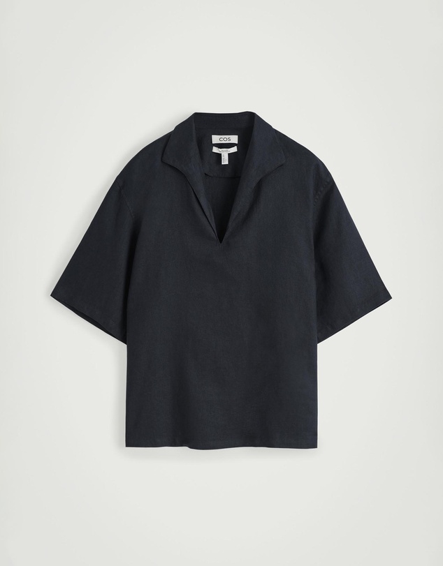COS - Open-Collar Linen Shirt