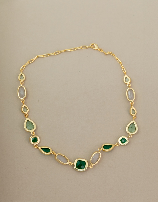 Meshca - Trapeze Vert Necklace