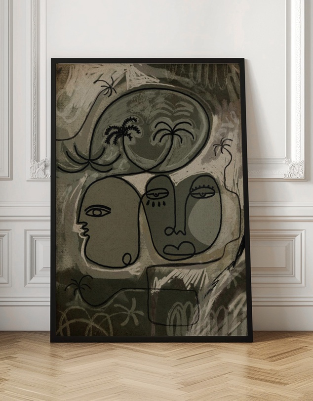 Olive et Oriel - Unwind Along The Palm Path by Shatha Al Dafai Art Print