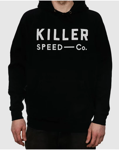 Killer Speed Co. - Killer Speed Co. Men Logo Pullover Hooded Sweaterblack Jumper Black 