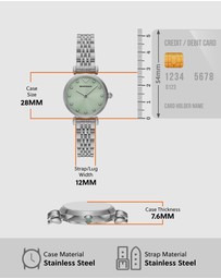 Emporio Armani - Silver Tone Analogue Watch