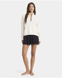 Roxy - Womens Movin Up Half Zip Fleece Jumper