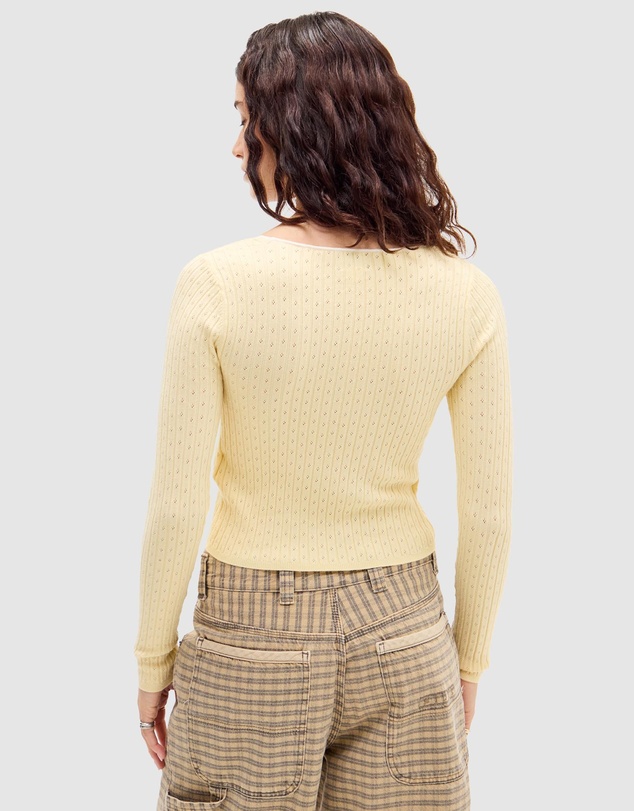 BDG By Urban Outfitters - Pointelle Tie Front Top