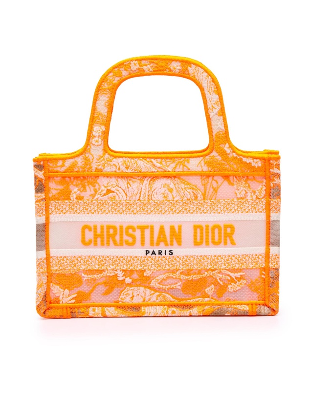 Pre-Loved by Azura Reborn - Pre-Loved Mini Canvas Embroidered Dioriviera Toile De Jouy Book Tote