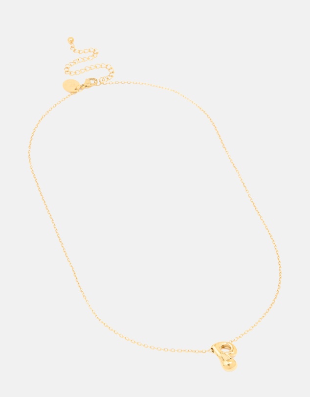 Lovisa - Waterproof Gold Plated Stainless Steel Large Bubble Letter P Necklace