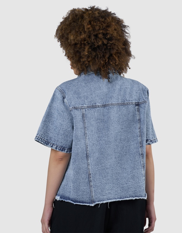 Indigo Tonic - Melissa Cropped Denim Shacket