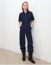 M.N.G - Belt Denim Jumpsuit