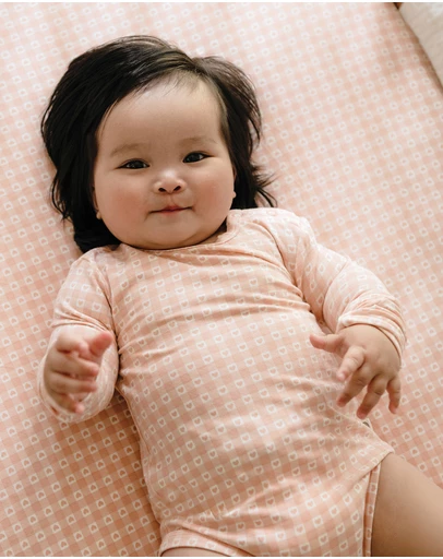 Kynd Baby - Comfy Bodysuit Long Sleeve in Heart Gingham
