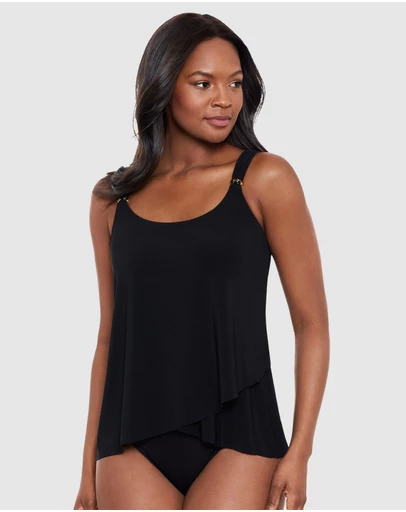 Miraclesuit Swimwear  - Dazzle Underwired Draped Tankini Top