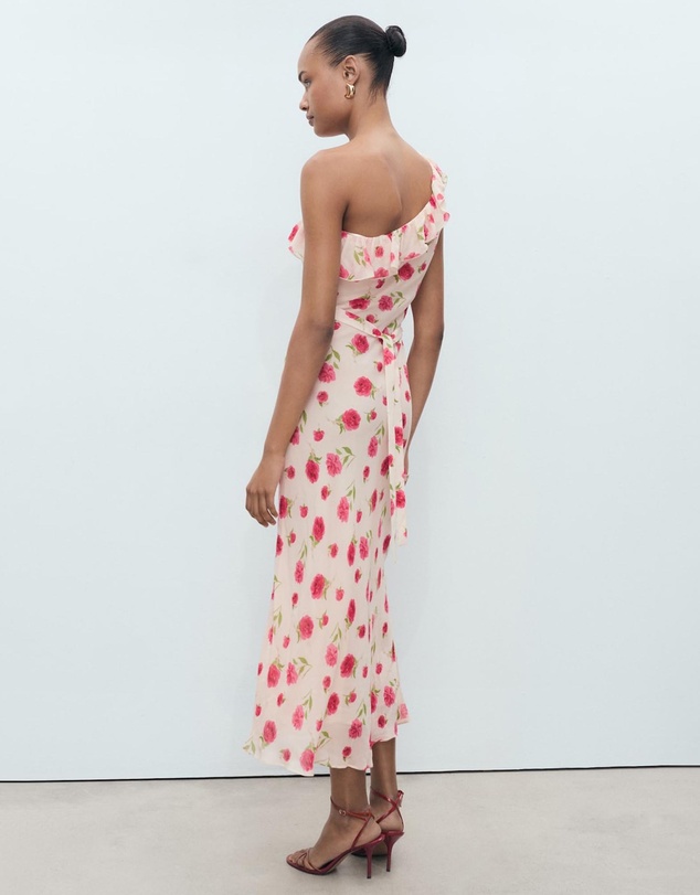 M.N.G - Rose Floral Ruffled Dress