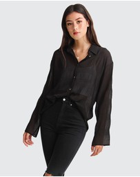 Belle & Bloom - Yoko Shirred Chiffon Blouse