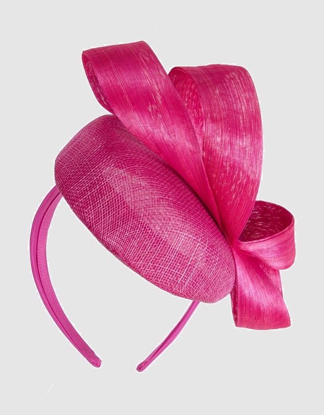 Max Alexander - Fuchsia Pillbox Racing Fascinator