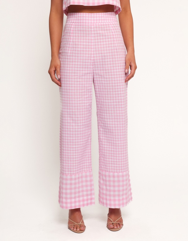 Petal & Pup - Devlin Cotton Pant - Pink Gingham