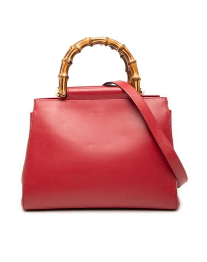 Pre-Loved by Azura Reborn - Pre-Loved Small Leather Bamboo Nymphaea Satchel