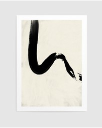 Olive et Oriel - Blackstrokes No 3 by Treechild Art Print