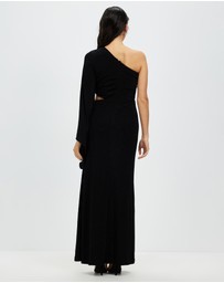 Romance by Honey and Beau - Farrah One Sleeve Maxi Dress