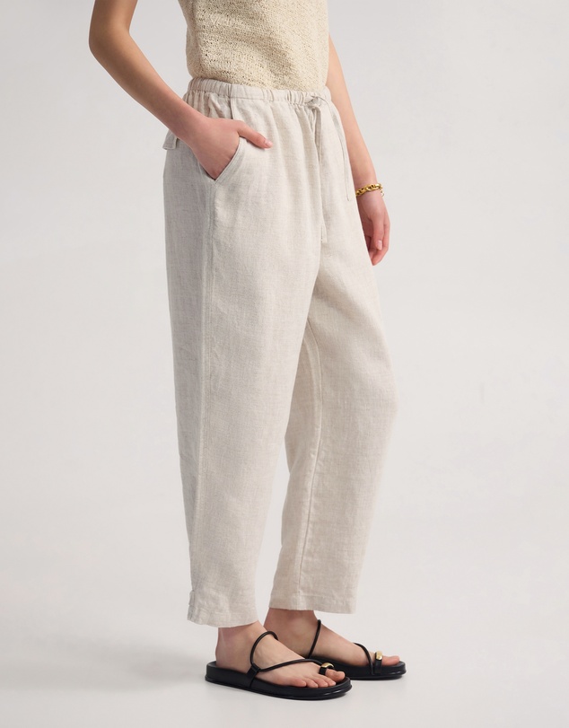 Oxford - Gabriele Crop French Linen Pant