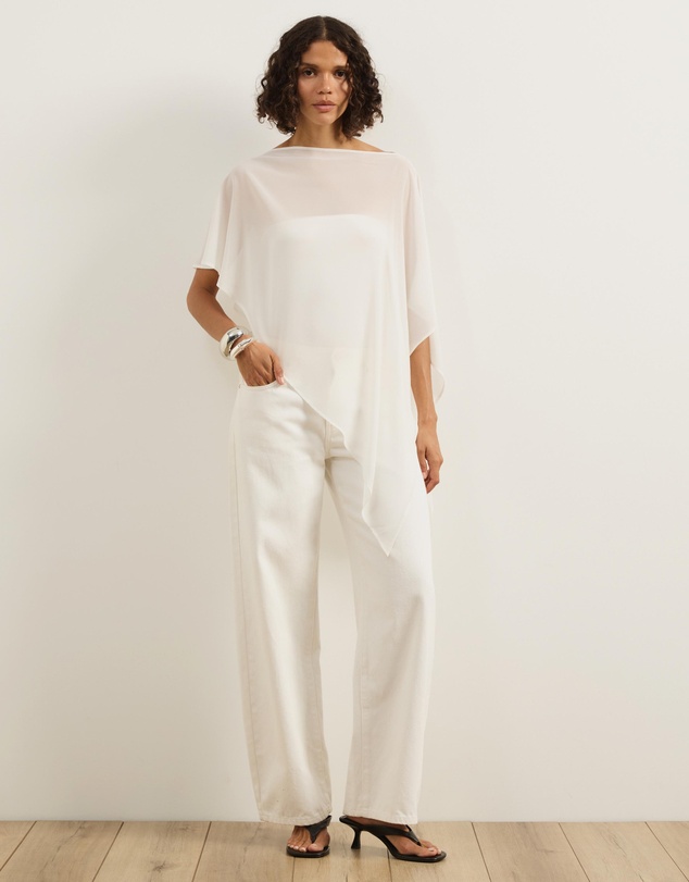 Atmos&Here - Molly Sheer Chiffon Poncho With Cami Top