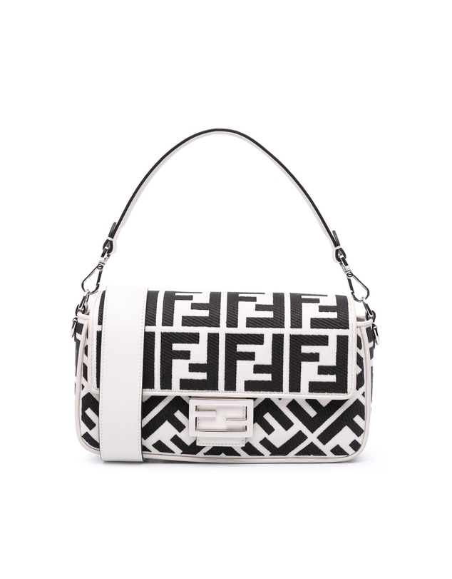 Pre-Loved by Azura Reborn - Pre-Loved Zucca Embroidered Canvas Baguette Satchel