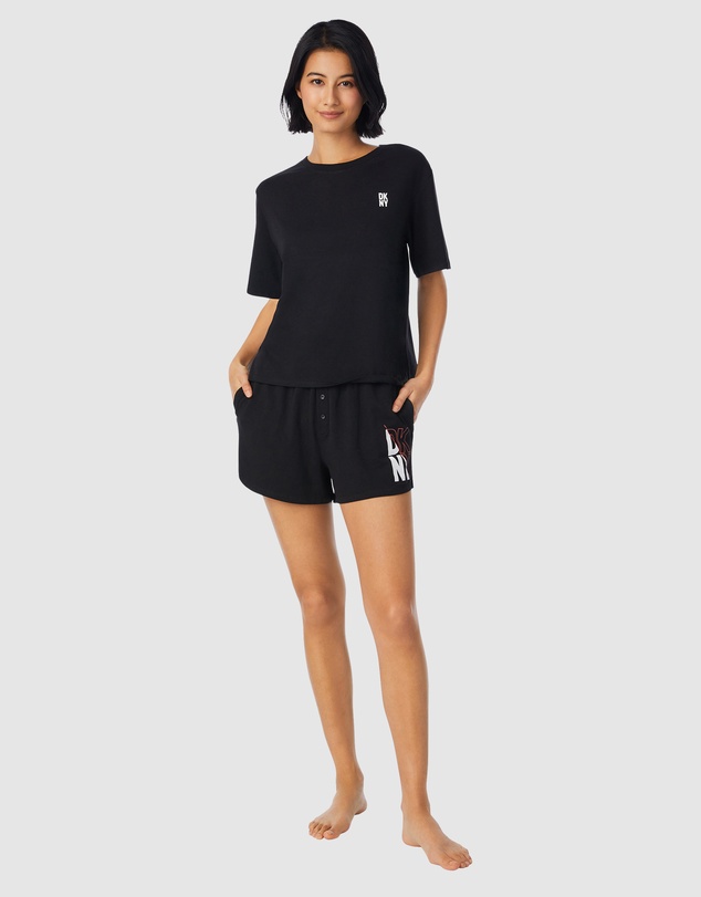 DKNY - Cotton Jersey Short Sleeve Top & Boxer Short Pyjama Set