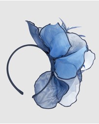 Max Alexander - Blue Organza Flower Fascinator