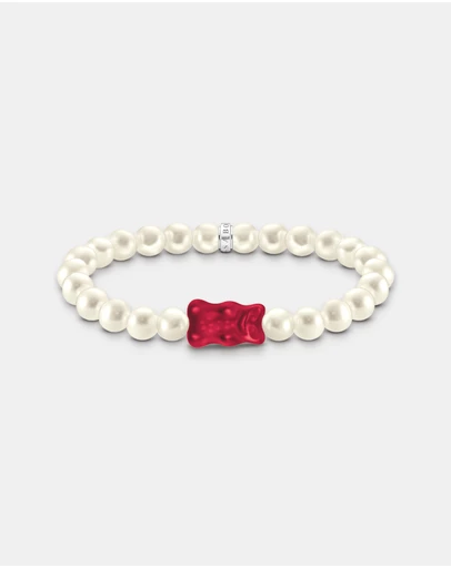 THOMAS SABO - Pearl bracelet with Red HARIBO Goldbear