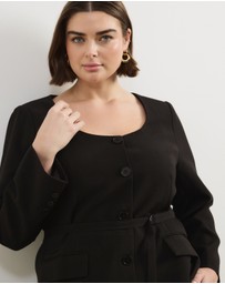 Atmos&Here Curvy - Giselle Belted Tailored Blazer