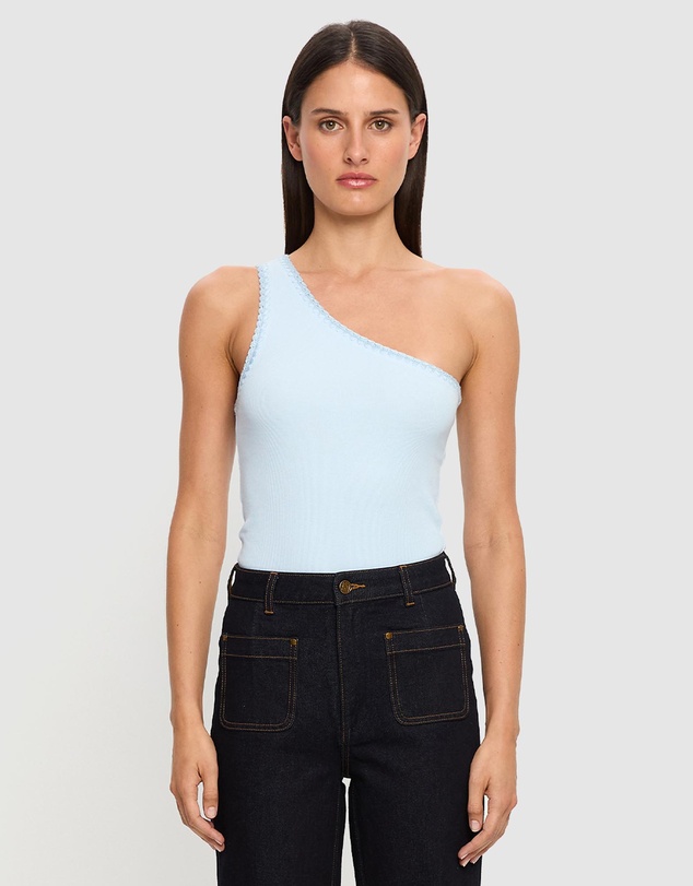 KIVARI - Tallulah One Shoulder Rib Tank