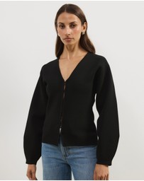 Atmos&Here - Knit Cardigan With Fitted Waist