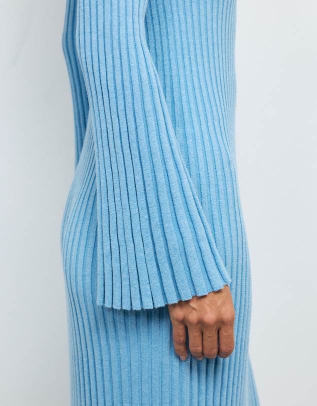 AERE - Indi Accordian Pleated Organic Knit Dress