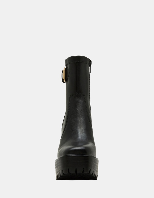 Steve Madden - Summit Black Leather Booties