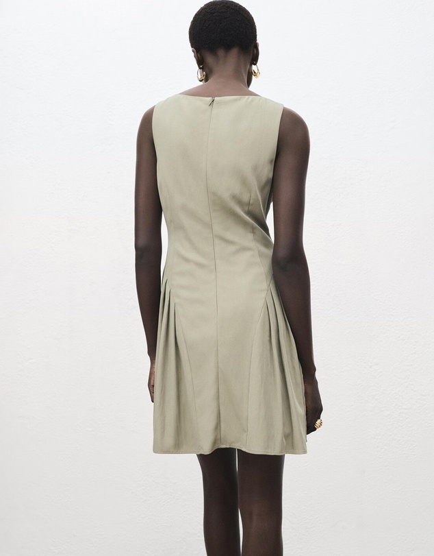 M.N.G - Boat-Neck Dress With Pleats