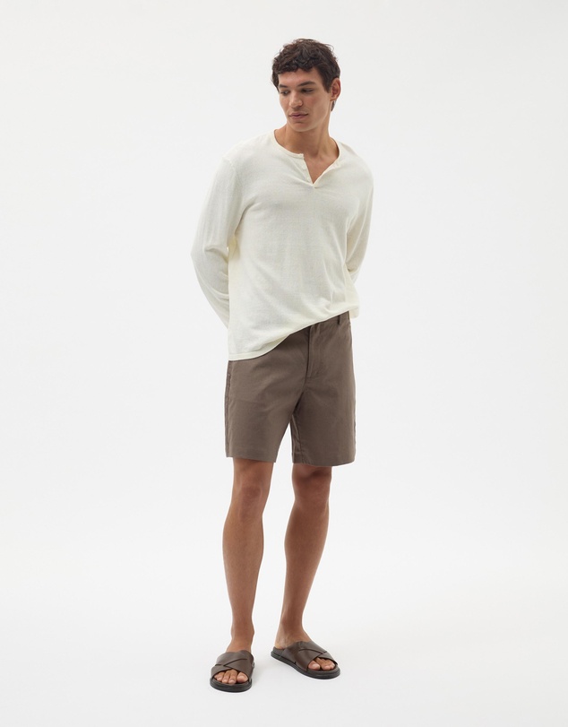 AERE - Tailored Linen Blend Shorts