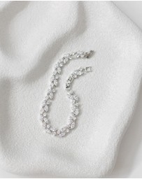 The White Collection - Sabrina - Minimal Silver Bridal Bracelet