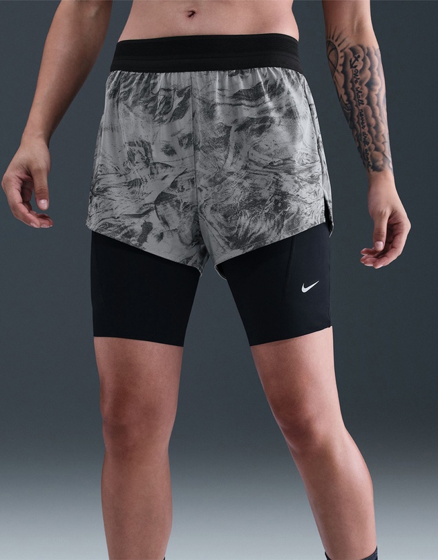 Nike - Swift Mid-Rise 2-In-1 Reflective Running Shorts