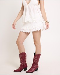 Subtitled - Byron Embroidered Skirt