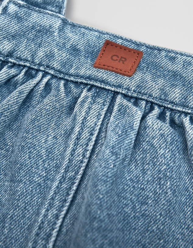 Country Road - Scallop Denim Pinafore