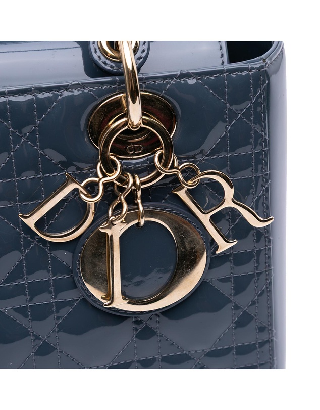Pre-Loved by Azura Reborn - Pre-Loved dior Lady Dior Small Patent Leather Handbag