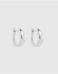 Najo - Tropica Silver Pearl Earring